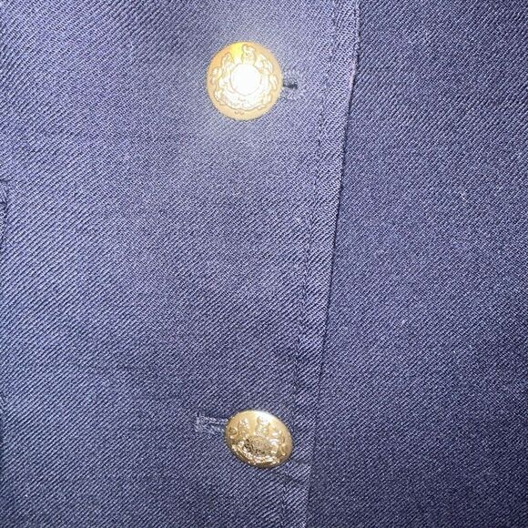 J.Crew Blazer Womens Size 00 Mercantile schoolboy Navy Blue jacket Wool Blend - Picture 6 of 12